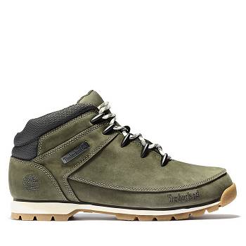 Timberland Euro Sprint Mid Hiker - Olivovo Zelene Turistické Topánky Panske, TB0097P